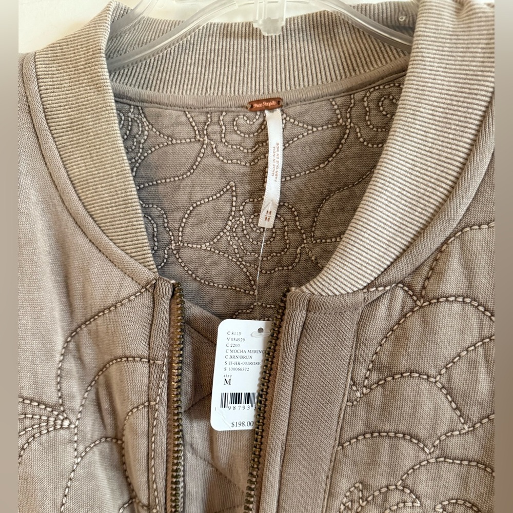 Free People Rose Zip Up Sweatshirt Jacket - Picture 4 of 6